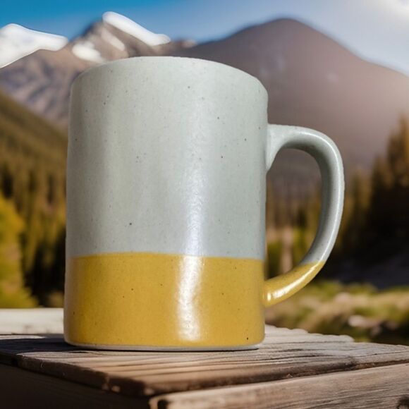 Hearth & Hand Speckled Yellow and Gray Ceramic Mug - Picture 6 of 6